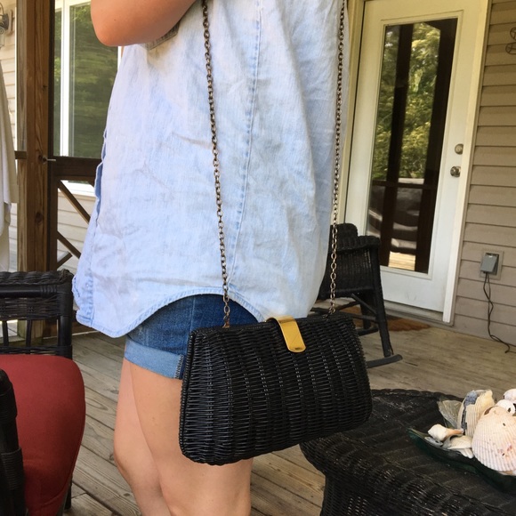Marcel Handbags - Marcel Black Wicker Bag